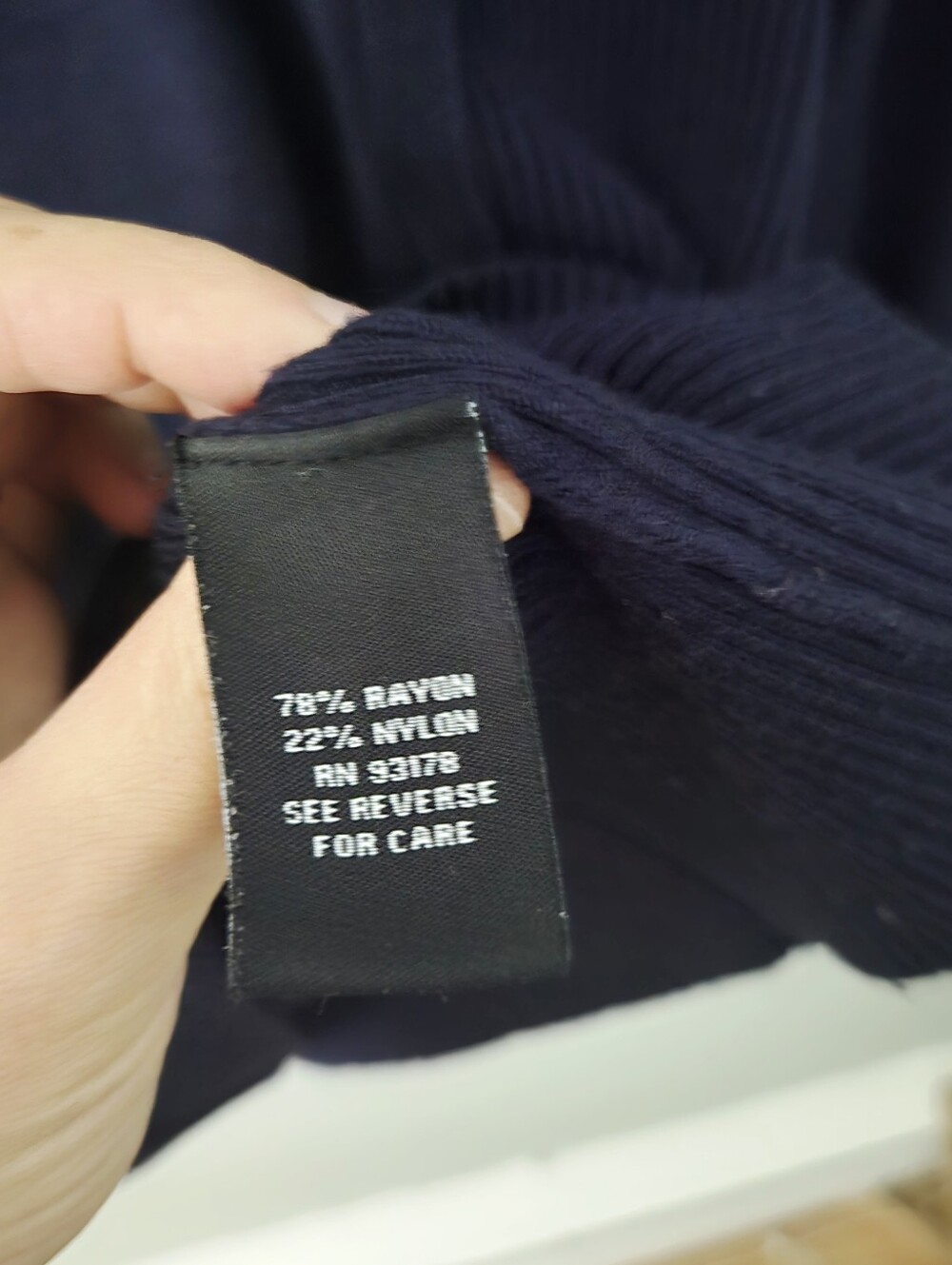 Premise Studio Navy Blue Turtleneck Sweater – Classic Minimalist Knit Top, Small - Picture 6 of 6